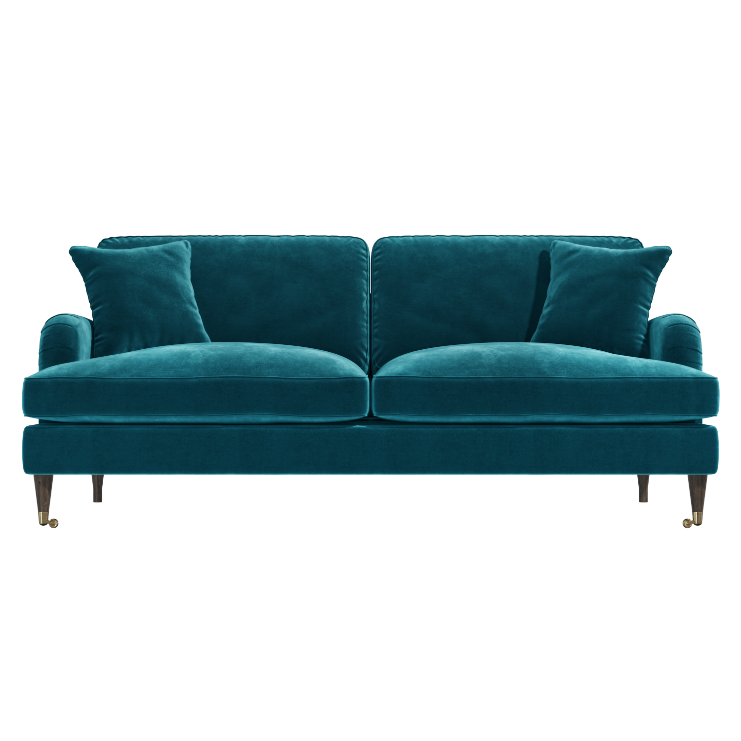 Teal Blue Velvet 3 Seater Sofa Payton BuyItDirect.ie