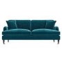 Teal Velvet 3 Seater Sofa - Payton