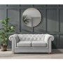 Light Grey Chesterfield Sofa - 2 Seater - Bronte