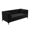 Dark Grey Velvet 3 Seater Sofa - Luthor