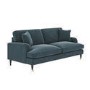 Blue Velvet 3 Seater Sofa - Payton
