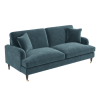 Blue Velvet 3 Seater Sofa - Payton