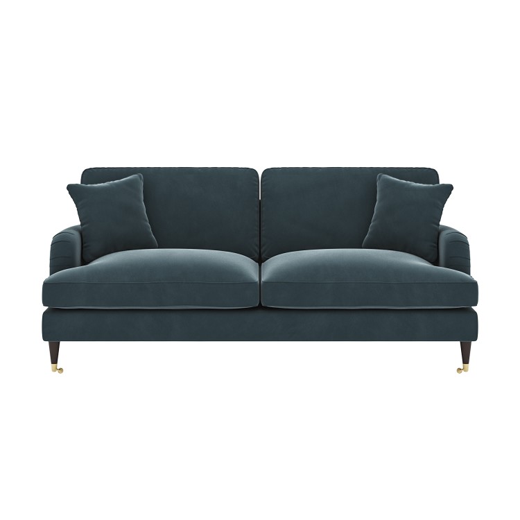 Blue Velvet 3 Seater Sofa - Payton