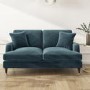 Blue Velvet 2 Seater Sofa - Payton