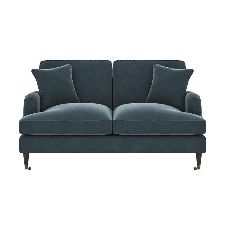 Blue Velvet 2 Seater Sofa - Payton