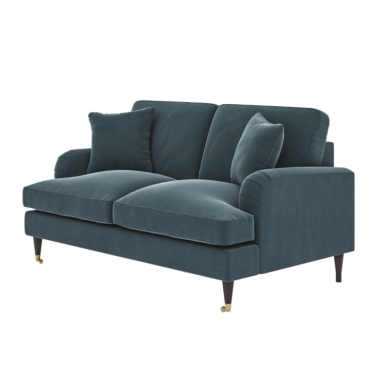 Blue Velvet 2 Seater Sofa - Payton