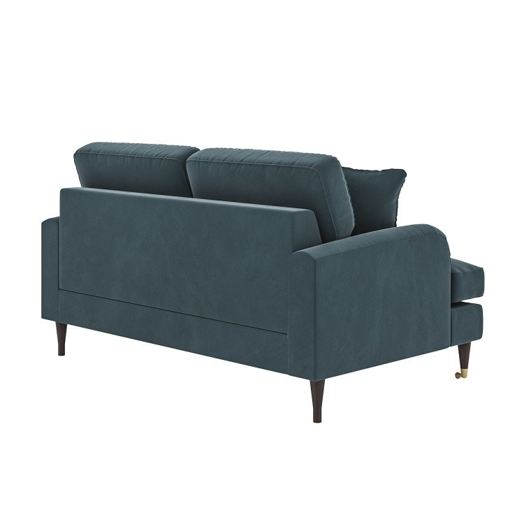Blue Velvet 2 Seater Sofa - Payton
