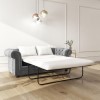 Grey Velvet Chesterfield Pull Out Sofa Bed - Seats 3 - Bronte