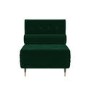 Dark Green Velvet Single Sofa Bed with Bolster Cushion - Eleni