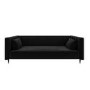 3 Seater Click-Clack Sofa Bed in Dark Grey Velvet - Mabel