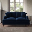 SOF101 Navy Velvet 2 Seater Sofa - Payton