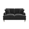 Dark Grey Velvet 2 Seater Sofa - Payton