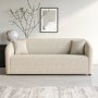Cream Boucle Fabric 3 Seater Curved Tub Sofa - Monroe