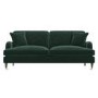 Dark Green Velvet 3 Seater Sofa - Payton