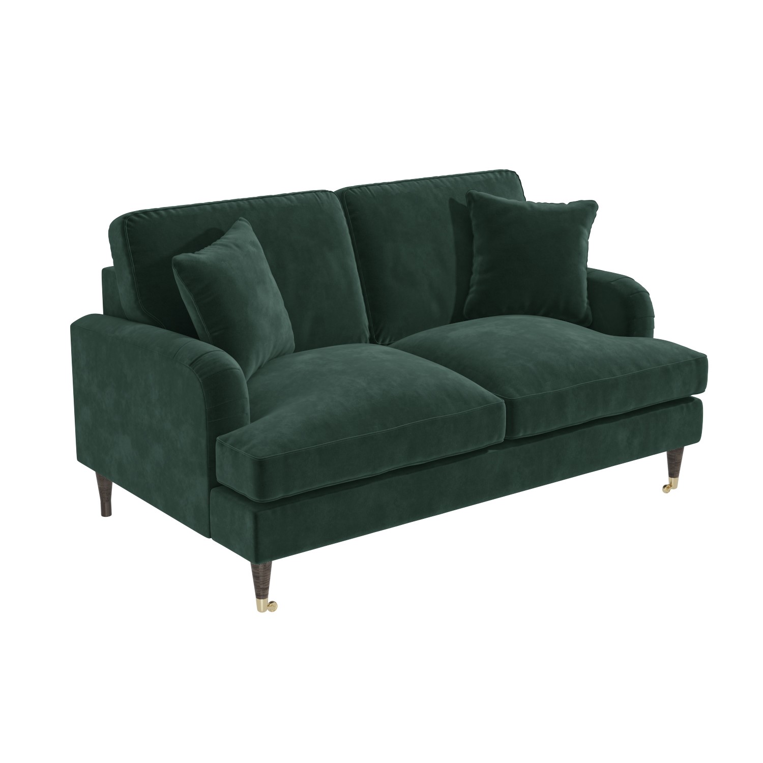 Dark Green Velvet 2 Seater Sofa Payton