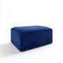 Large Navy Velvet Footstool - Hendrix