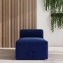 Navy Velvet Middle Section Piece - Henderix