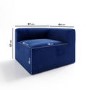 Navy Velvet Right Corner Section - Modular Sofa Piece - Hendrix