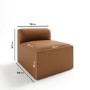 Hendrix Tan Faux Leather Middle Section