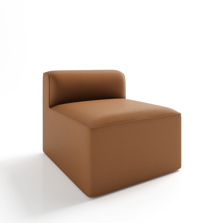 Hendrix Tan Faux Leather Middle Section