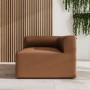 Hendrix Tan PU Leather  Right Corner Section