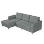Grey Fabric L Shaped Sofa Bed - Left Hand Facing - Sutton
