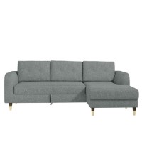 Grey Fabric L Shaped Sofa Bed - Right Hand Facing - Sutton