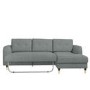 Grey Fabric L Shaped Sofa Bed - Right Hand Facing - Sutton