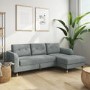 Grey Fabric L Shaped Sofa Bed - Right Hand Facing - Sutton