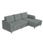 Grey Fabric L Shaped Sofa Bed - Right Hand Facing - Sutton