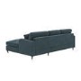 Blue Velvet Right Hand Facing 4 Seater Chaise Corner Sofa - Payton