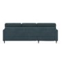 Blue Velvet Left Hand Facing 4 Seater L Shaped Sofa - Payton