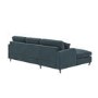 Blue Velvet Left Hand Facing 4 Seater L Shaped Sofa - Payton