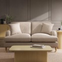 SOF158 Beige Woven Fabric 2 Seater Sofa - Payton