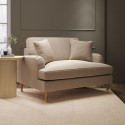 SOF159 Beige Fabric Cuddle Chair - Payton