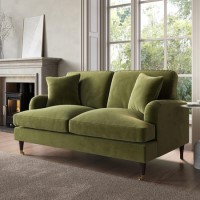 Olive Green Velvet 2 Seater Sofa - Payton Olive Green Velvet 2 Seater Sofa - Payton