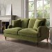 Olive Green Velvet 2 Seater Sofa - Payton