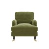 Olive Green Velvet Armchair - Payton