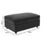 Left Hand Chaise Corner Sofa and Footstool Set in Grey Velvet - August