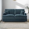Blue Velvet Pull Out Sofa Bed - Seats 2 - Payton