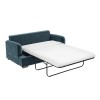 Blue Velvet Pull Out Sofa Bed - Seats 2 - Payton