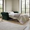 Green Velvet Chesterfield Pull Out Sofa Bed - Seats 3 - Bronte