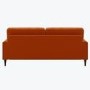 Orange Velvet 3 Seater Sofa - Payton