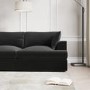 Dark Grey Velvet Left Hand 4 Seater Chaise Corner Sofa - August