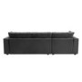 Dark Grey Velvet Left Hand 4 Seater Chaise Corner Sofa - August