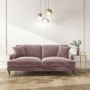 Pink Velvet 3 Seater Sofa - Payton
