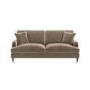 Beige Velvet 3 Seater Sofa - Payton