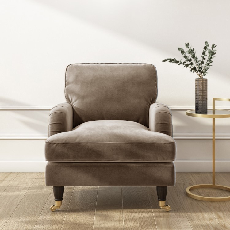 Mink Velvet Armchair - Payton