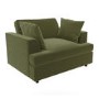 Olive Green Velvet Love Seat - August