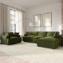 Olive Green Velvet Love Seat - August